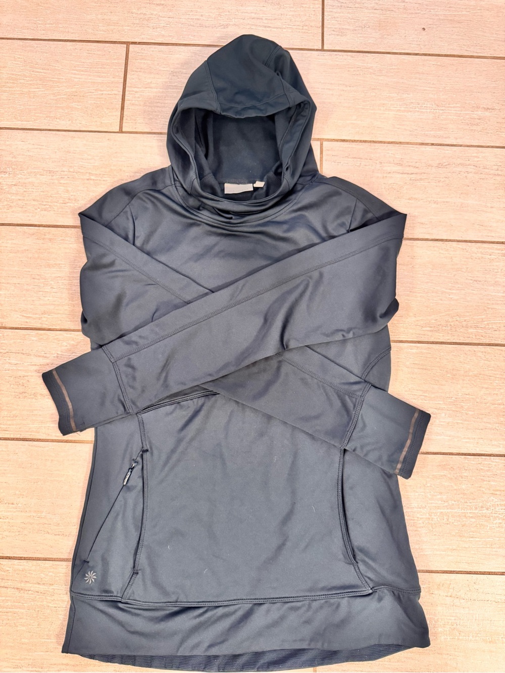 Athleta Women's Navy Hooded Pullover Jacket